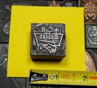 Antique Vtg Modern Furniture Letterpress Print Type Ornament Cut Stamp Block