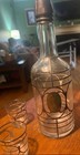 Vintage Mid-century Modern Decanter  Sterling Silver  2 Shot Glasses