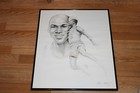 Michael Jordan Original Drawing Sketch Signed Artist Gary Saderup 1992 24 X 20
