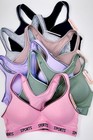 3- 6 Women s Sports Bras Yoga Racer Back Molded Cup Bra 6648 High Impact Workout