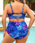 Daci Women s Blue Plus Size Bikini Sets High Waisted Two-piece Swimsuits Xl 14w