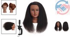 Professional Real Hair Mannequin Head With Clamp - 14-16 Inches For Hairdressing
