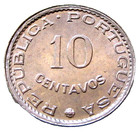 Guinea Bissau Portuguese Overseas Province 1973 10 Centavos Aluminium Unc