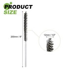 4pcs Pipe Cleaners Brush Set 0 47 Inch Stainless Steel Bristles For Tube Silver 