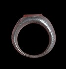 Superb Heavy Ancient Roman Silver Intaglio Ring  Eagle - 2nd Century Ad