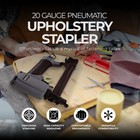 Master Mechanic 20 Gauge Pneumatic Upholstery Stapler Holds Up To 100 Fasteners