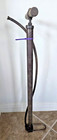 Antique Early 1900s Bicycle Floor Pump With Wood Handle And Hose - Vintage Bike