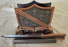 Beautiful Vintage French Mail Holder With Matching Letter Opener