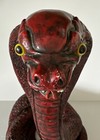 Universal Statuary Corp Cobra Statue Snake Red And Black Fangs Vintage 17   