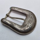 Handmade Voct Mexico Sterling Silver Western Belt Buckle
