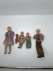 Vintage Early Caco German Stringed Leg Dollhouse Miniature Doll Family    5 Pc Set