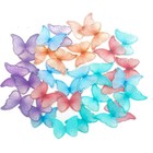 Georld Edible Wafer Paper Butterflies Set 48 Count  pack Of 1   5 Color Mixed 