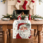 Merry Christmas Santa Claus Table Runner  Xmas Winter 13 X 72  Red
