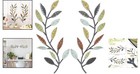 Stylish Metal Leaf Wall Art Set - 2 Pcs For Living Room   Bedroom Decor