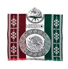 Mexican Flag Coat Of Arms Tricolor Alpaca Wool Poncho Gaban Serape Escudo