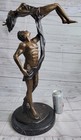 Signed Original Large Sexy Female Bust Statue Figurine Bronze Sculpture Figure
