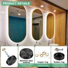 12-pack Screw Covers  0 86  Slide Decorative Mirror Screw Covers  black 