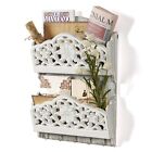 Key And Mail Holder For Wall 2-slot Mail Organizer Wall Mount With 5 Key Hook   