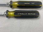 2 Vtg Nos Stanley 100 Plus Large Size Screwdriver 1006-12 In 1007-10 In Flathead