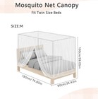 Mosquito Net For Bed  White 4 Corners Fine Mesh Canopy Bed Protection Net With