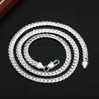 925 Sterling Solid Silver Chain Necklace Jewelry For Women Men Fashion Gift