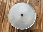 Vintage 1950s 60s Mid Century Retro Atomic Light Fixture Flush Glass White Gold