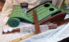 Indoor Golf Putting Mat With Automatic Ball Return   Balls  Solid Wood Base