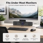 Computer Speakers For Desktop Monitor  Usb Powered Wired Pc Soundbar With 3 5   