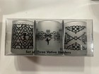 Disneyland Walt Disney World Frosted Glass Votive Holders Set Of 3 Ornate Design