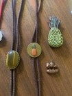 Vintage Estate Lot  Western cowboy  Bolo Tie Bundle    Mid Century Hawaii Kitsch