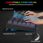 Gray Black 87 Keys Rgb Wired Gaming Keyboard Backlit Mouse Combo Set