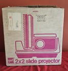 Gaf 2690 2x2 Slide Projector Auto Focus Remote Timer Box Cords Rotary Tray New