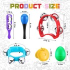 72 Pcs Shaker Musical Instruments For Kids Egg Shaker Wrist Hand Band Bells M   