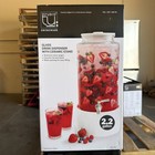 2 2 Gallon Glass Drink Dispenser With Ceramic Stand