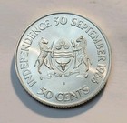 1966  unc  Botswana 50 Cents Independence Commemorative World Silver Coin