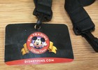 Lot Of 2 Vintage Black Cloth Walt Disney World Collectible Pin Trading Lanyard 