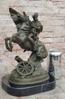 Detailed Napoleon Bonaparte Bronze Crossing Alps Horse Sculpture French Gift Nr