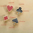 4pcs set Poker Card Brooches For Men  Spade Heart Club Pin For Suit