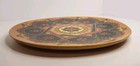 Vintage 13  Romanian Colorful Folk Art Wooden Plate Handcrafted Decorative