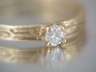 Vintage 14k Gold   Diamond Childs  Baby Ring Sz Smaller Then A 1