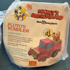 Lot Of 6 Mcdonalds Happy Meal Toys  Vtg 1988 Brirthdayland- Pluto  Mickey  Goofy