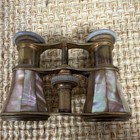 M  Bertier Paris Mother Of Pearl Opera Glasses With Case Antique Pre-1930
