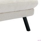 Cream Boucle Futon 72  Cozy Sofa Bed Convertible Living Room