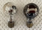 Two Vintage Aerolux Neon Light Bulbs - Rose Flower Bouquet And Scottie