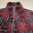 Spyder Vest Deep Pile Fleece Medium Spider Web All Over Usa Red Rare Vintage