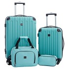 Travelers Club Store Midtown Hardside 4-piece Luggage Travel Set - Emerald