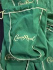 Crown Royal Royale Old Vintage Green Yellow Cloth Drawstring Bag Lot Five 5 Bags