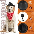 Dog Cowboy Costume Mini Cowboy Hat Pet Bandana Halloween Costume Large Black