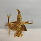 Vintage 1985 Spoontiques Pewter Wizard With Staff And Crystal Ball  Cmr591 