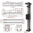 Linear Actuators Rail Slide Table 1605 Ball Screw 50-60kg Load 100-300mm Stroke